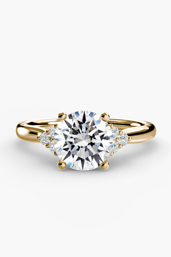 Solitaire with Cluster Shoulders