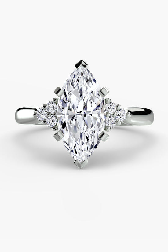 Solitaire with Cluster Shoulders 2