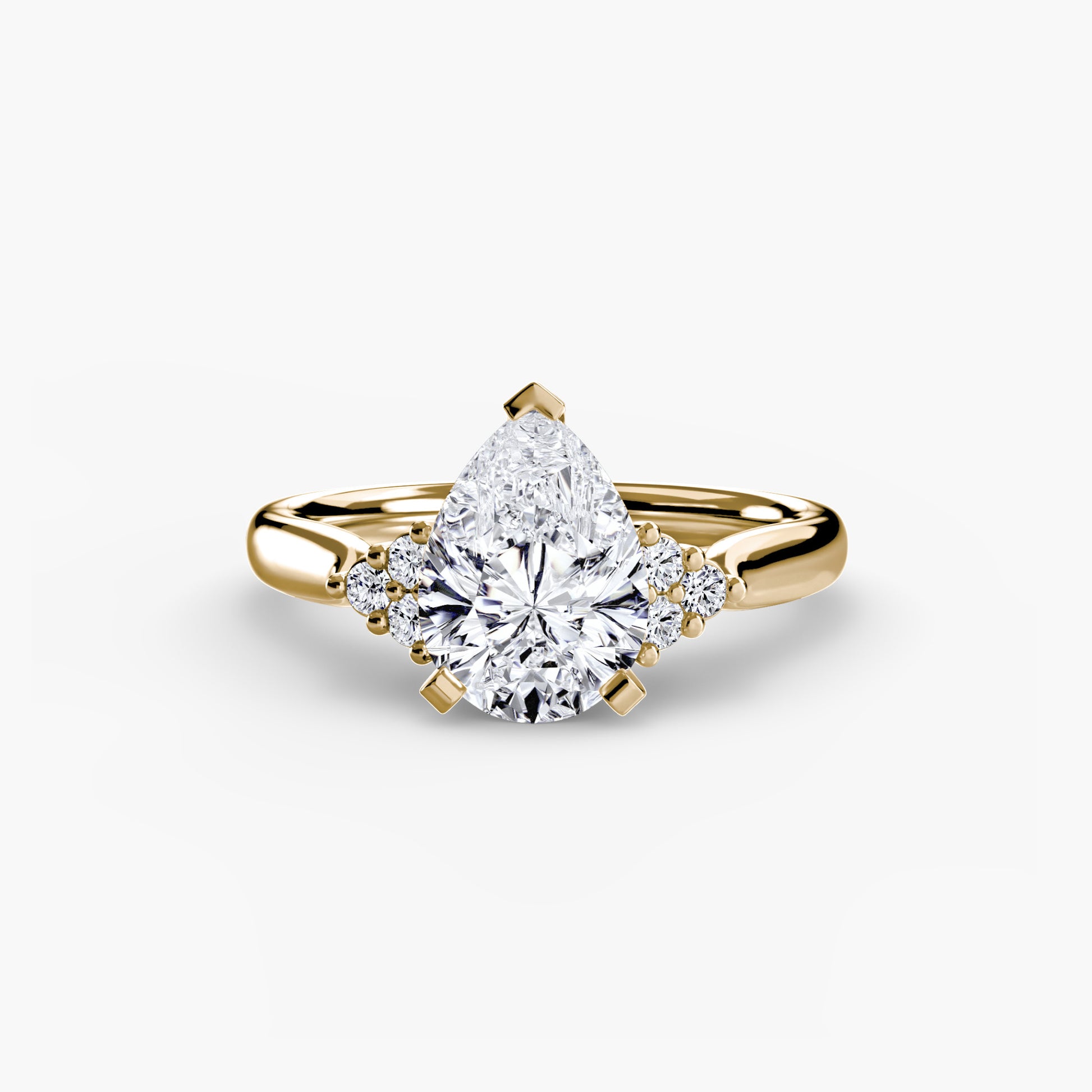 Solitaire with Cluster Shoulders 2
