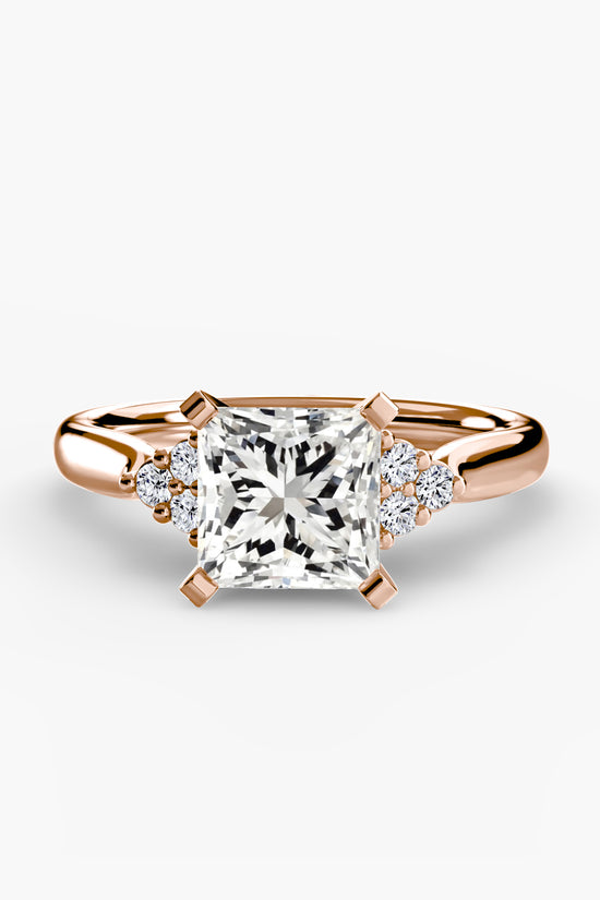 Solitaire with Cluster Shoulders 2