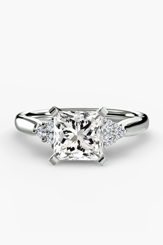 Solitaire with Cluster Shoulders 2
