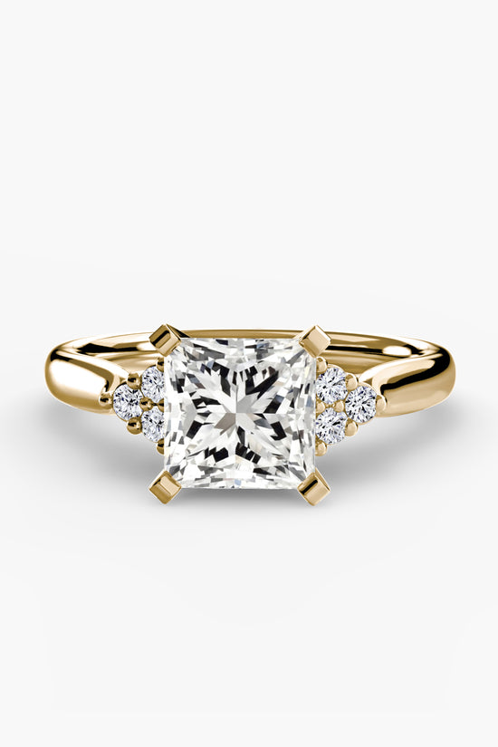 Solitaire with Cluster Shoulders 2