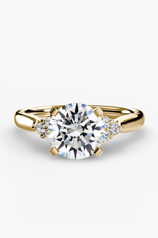Solitaire with Cluster Shoulders 2
