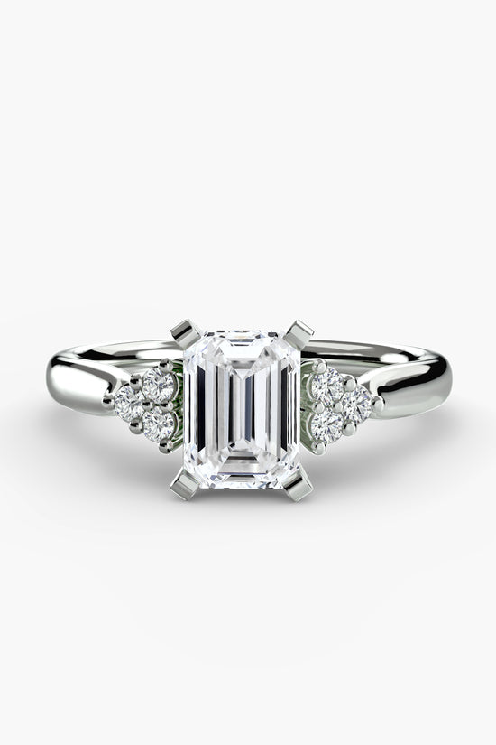 Solitaire with Cluster Shoulders 2