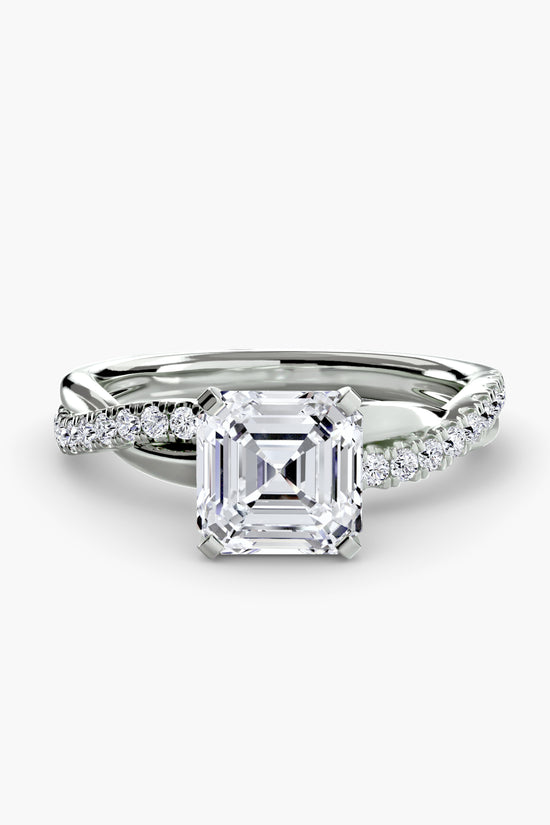 The Emerald Twist Pavé Ring