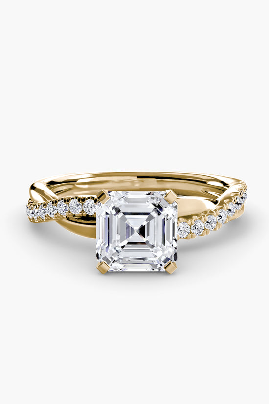 The Emerald Twist Pavé Ring