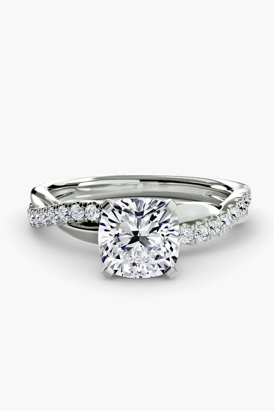 The Emerald Twist Pavé Ring