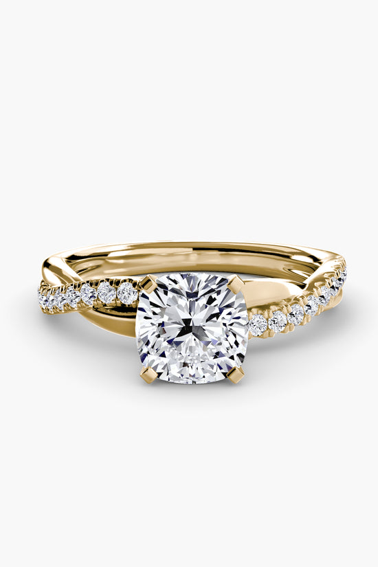 The Emerald Twist Pavé Ring