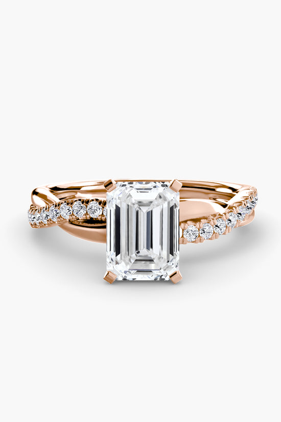 The Emerald Twist Pavé Ring