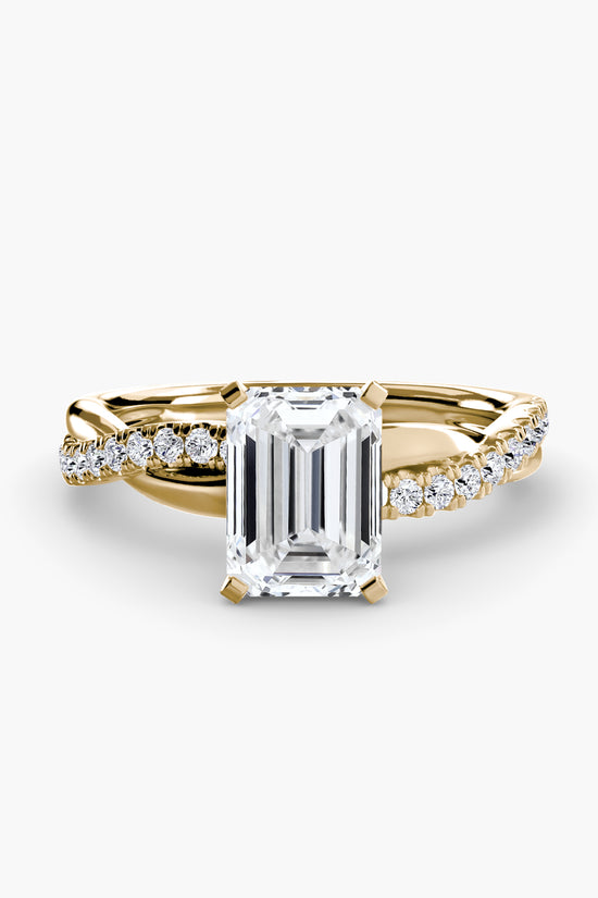The Emerald Twist Pavé Ring