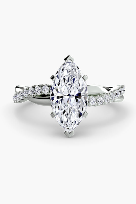 The Emerald Twist Pavé Ring