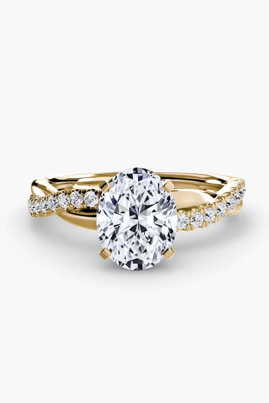 The Emerald Twist Pavé Ring