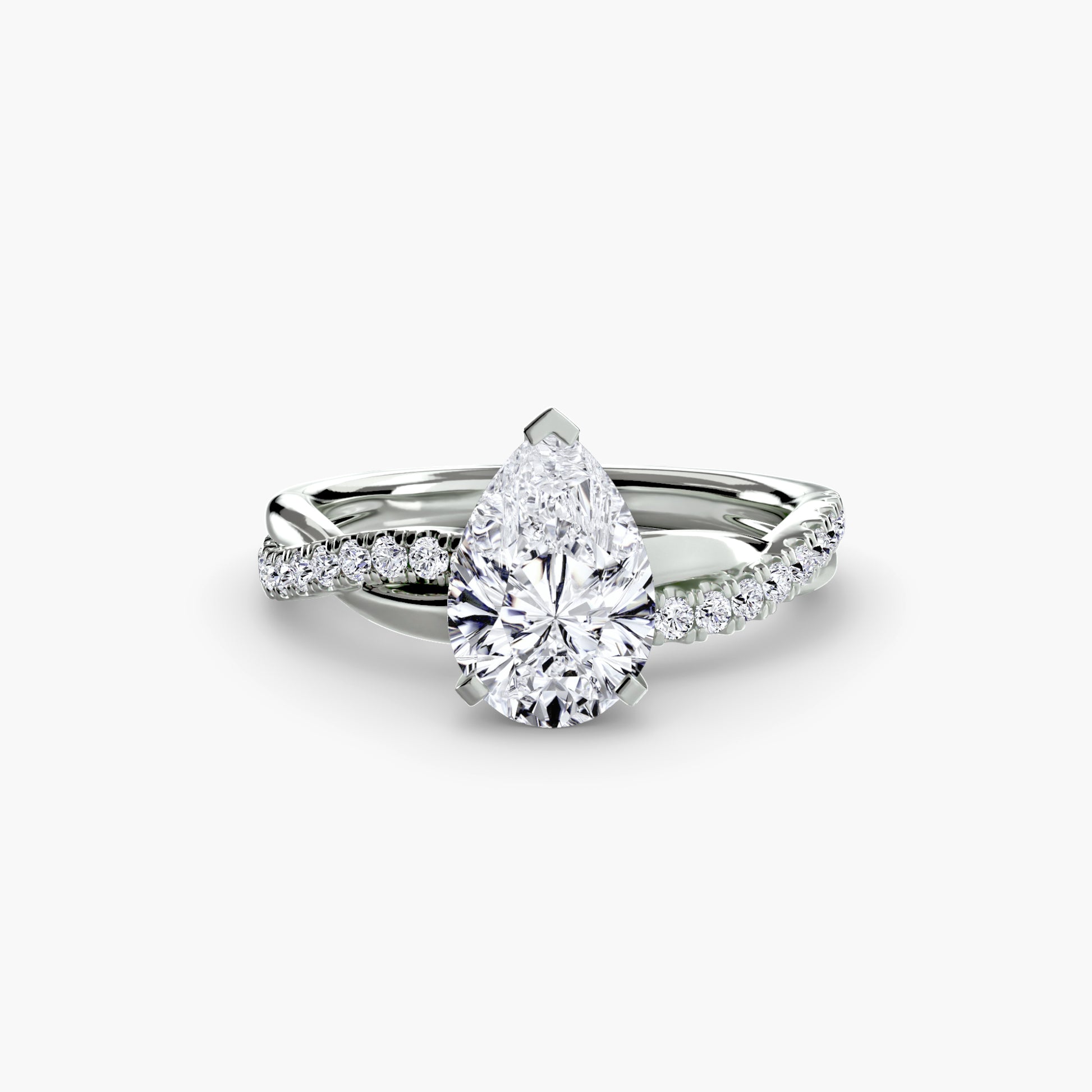 The Emerald Twist Pavé Ring