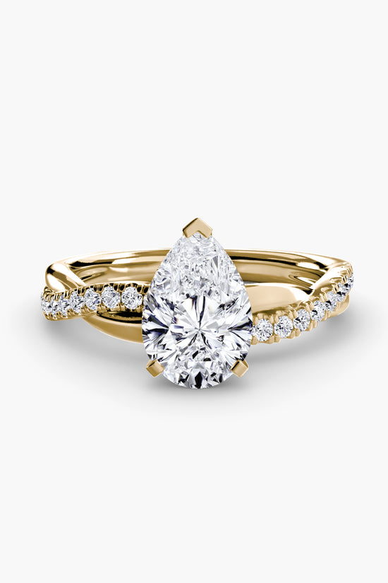 The Emerald Twist Pavé Ring
