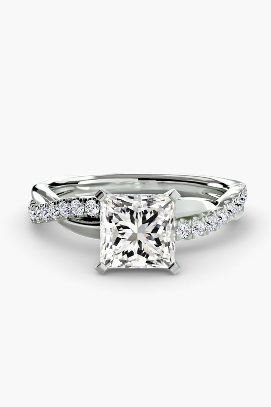 The Emerald Twist Pavé Ring