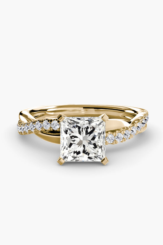 The Emerald Twist Pavé Ring