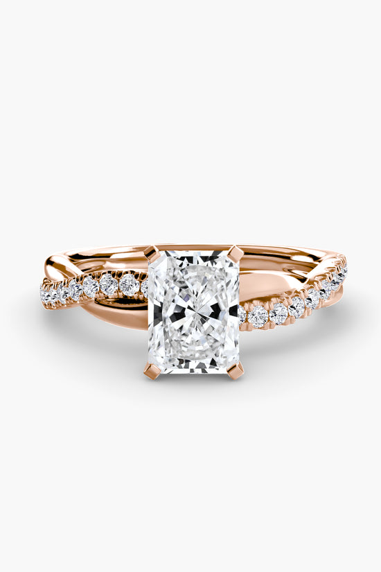 The Emerald Twist Pavé Ring