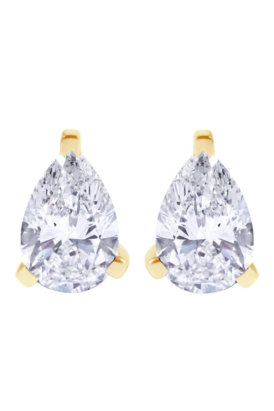 Pear Stud Earrings  in Martini Setting- GIA/IGI certified