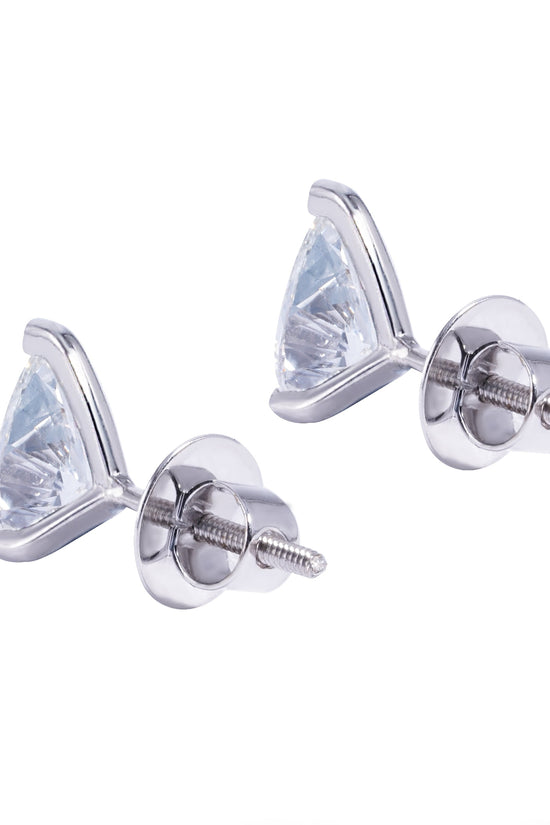 Pear Stud Earrings  in Martini Setting- GIA/IGI certified