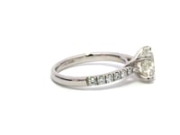 Natural Solitaire Round Cut with Shoulder Diamonds